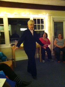 Marilyn Spencer gave the group a modeling class demonstration as we celebrated her birthday in grand style on Saturday night!
