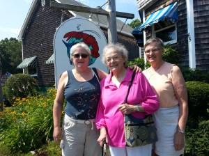 Massachusetts Women Center visitors to Ogunquit in 2013 (left to right): Alice Kinahan, Phyllis Weaver and Rosemary Coley.